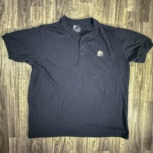 Taco Bell Employee Shirt Black Polo Large Colorful Back Logo Graphic Tee L